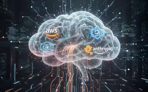 An abstract depiction of artificial intelligence, with glowing lines forming a network and connecting to a cloud. - Foto: über boerse-global.de