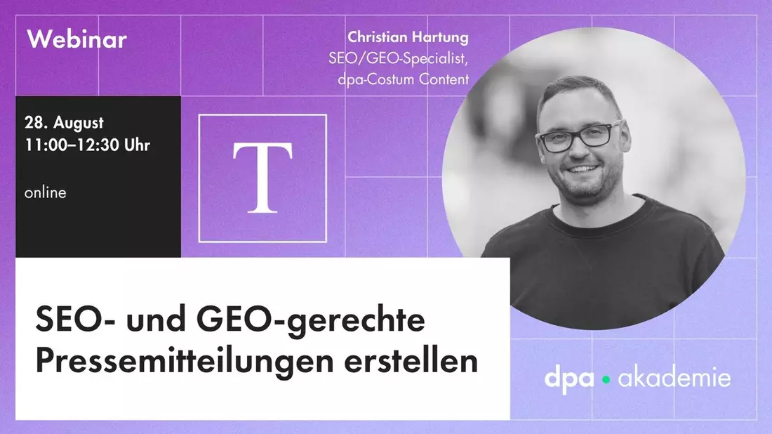 SEO- und GEO-gerechte Pressemitteilungen erstellen und Sichtbarkeit erhöhen - Bild: presseportal.de