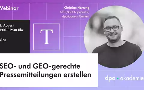 SEO- und GEO-gerechte Pressemitteilungen erstellen und Sichtbarkeit erhöhen - Foto: presseportal.de