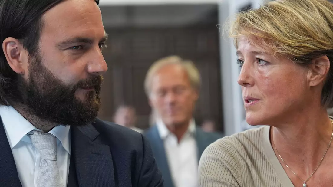 Die Unternehmerin Christina Block und ihr Verteidiger Ingo Bott. - Bild: Marcus Brandt/Pool dpa/dpa