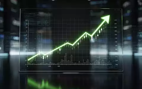 Ein Diagramm, das einen starken Aufwärtstrend des Aktienkurses von Sivers Semiconductors zeigt, mit einer leuchtenden Linie vor dunklem Hintergrund. - Foto: über boerse-global.de