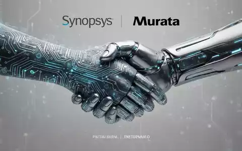 Abstrakte Darstellung einer digitalen Partnerschaft zwischen Synopsys und Murata mit verschlungenen Schaltkreismustern. - Foto: über boerse-global.de