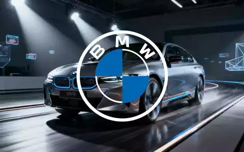 Ein elegantes, modernes BMW-Auto auf einer Teststrecke oder in einem Showroom, mit dramatischer Beleuchtung, die das Design hervorhebt. - Foto: über boerse-global.de