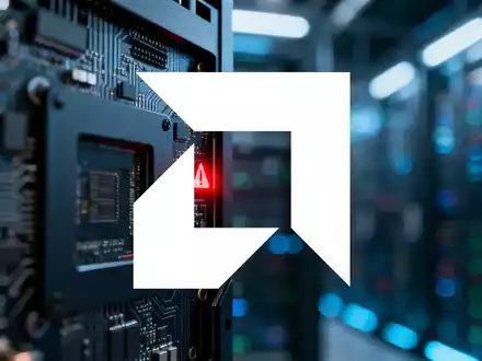 Nahaufnahme einer GPU mit roten Warnlichtern, im Hintergrund ein unscharfes Rechenzentrum. - Foto: über boerse-global.de