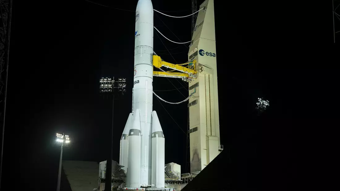Am Bau von Ariane 6 waren gut ein Dutzend Länder beteiligt.  - Bild: S. Corvaja/ESA/dpa