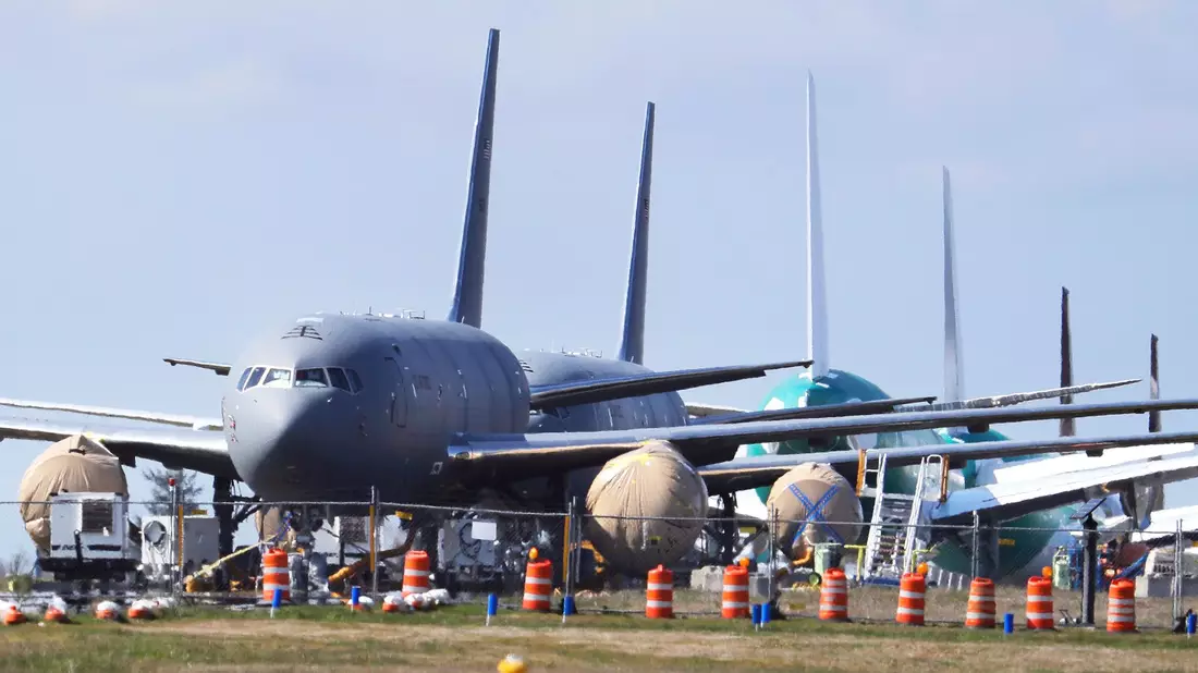 KC-46-Tankflugzeuge der USA sollen künftig nicht mehr einfach so für die Nato abrufbar sein. (Archivbild) - Bild: Ted S. Warren/AP/dpa