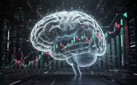 A glowing, abstract neural network or AI brain with subtle financial data overlays, symbolizing high investment and growth in artificial intelligence. - Foto: über boerse-global.de