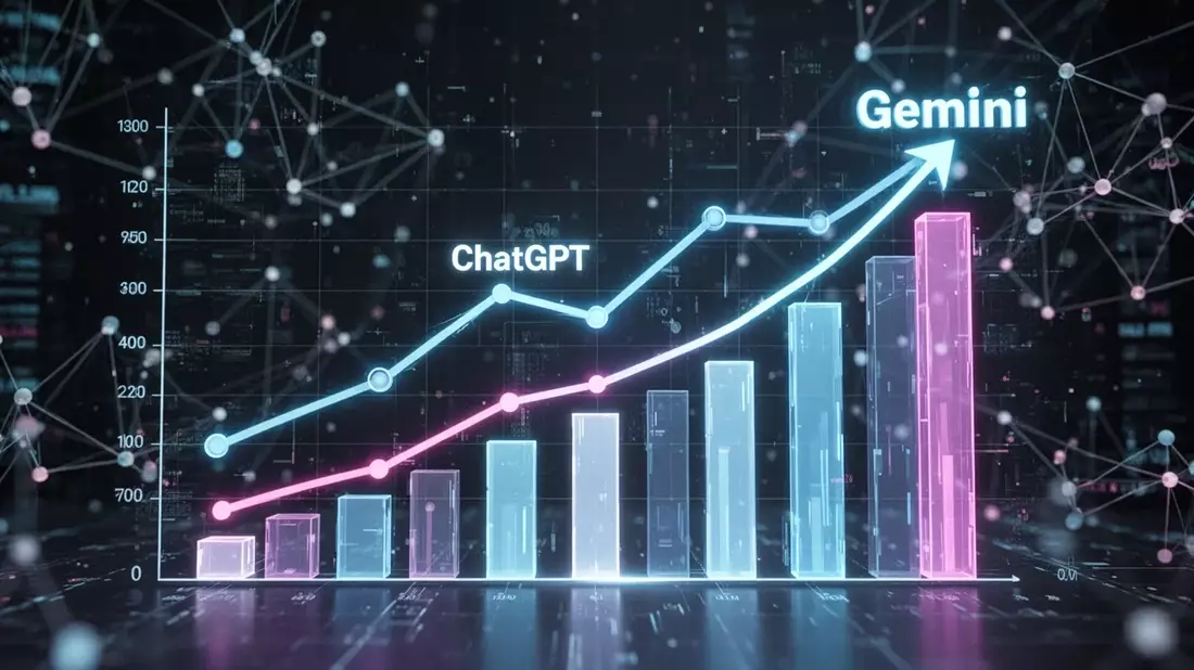 Google Gemini auf Rekordkurs: ChatGPTs Marktanteil schmilzt