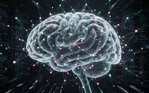 Eine Nahaufnahme eines stilisierten, leuchtenden neuronalen Netzwerks, das Gehirnaktivität und kognitive Prozesse darstellt. - Foto: über boerse-global.de