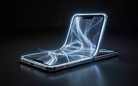 A close-up of a futuristic, unfolded smartphone with a seamless, glowing screen, symbolizing innovative technology. - Foto: über boerse-global.de