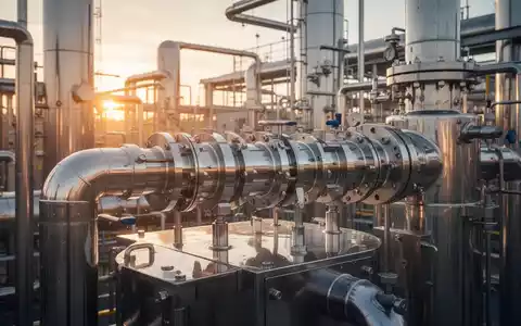 Nahaufnahme von hochmoderner Verarbeitungsanlage für Seltene Erden mit Präzisionsmaschinen und goldenem Licht. - Foto: über boerse-global.de