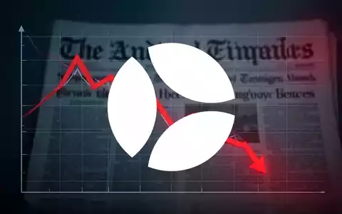 Eine stilisierte Grafik mit einem starken Abwärtstrend, die einen erheblichen finanziellen Verlust darstellt. - Foto: über boerse-global.de