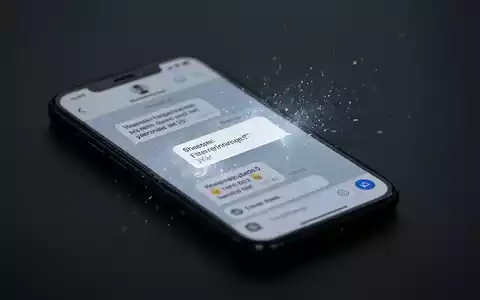 Ein Smartphone-Bildschirm zeigt eine Textnachricht, die sich auflöst, um die Einmal-Anzeige-Funktion von WhatsApp zu symbolisieren. - Foto: über boerse-global.de