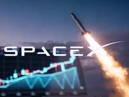 Eine Rakete startet in den Nachthimmel, mit einem Finanzdiagramm im Vordergrund, das auf Hebel-ETFs anspielt. - Foto: über boerse-global.de