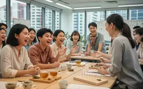 Junge Menschen lernen TCM in einem modernen Kursraum in Singapur, mit Kräutern und Lernmaterialien auf den Tischen. - Foto: über boerse-global.de