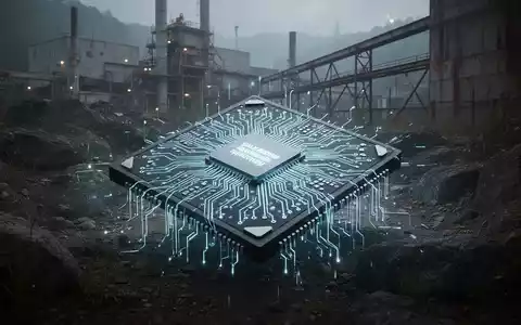 Ein futuristischer Quantencomputerchip in einer industriellen Landschaft, die an Oak Ridge erinnert. - Foto: über boerse-global.de