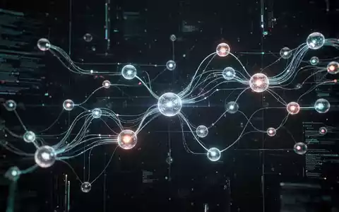 A glowing, interconnected node-based graph on a dark digital background, symbolizing automated creative workflows and AI integration. - Foto: über boerse-global.de