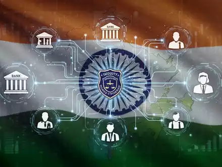 Digital interface representing financial data flow between banks, law enforcement, and individuals, symbolizing cybercrime victim aid. - Foto: über boerse-global.de