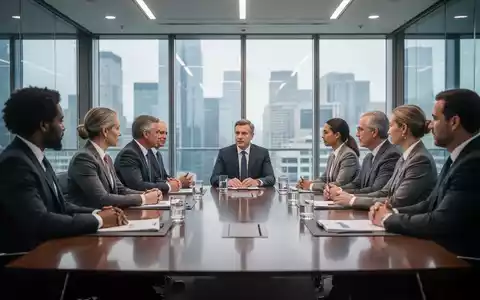 Eine Gruppe von Führungskräften in einem modernen Konferenzraum, die eine geschäftliche Diskussion führen. - Foto: über boerse-global.de