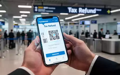 Eine Hand hält ein Smartphone, das einen QR-Code in einem Geschäft scannt, mit verschwommenem Zollgebäude im Hintergrund. - Foto: über boerse-global.de