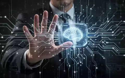 Eine Hand versucht, ein leuchtendes, digitales Interface abzuwehren, das über einem komplexen neuronalen Netzwerk schwebt. - Foto: über boerse-global.de