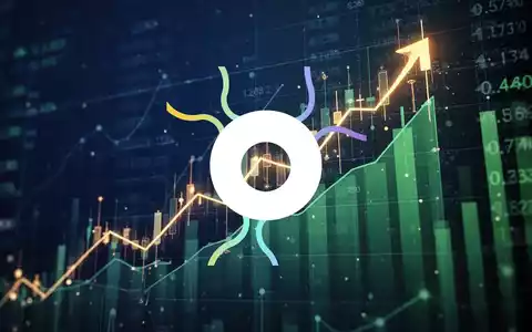 Ein stilisierter, aufwärts gerichteter Börsenchart mit abstrakten Finanzdatenpunkten in Blau, Grün und Gold, der Wachstum symbolisiert. - Foto: über boerse-global.de
