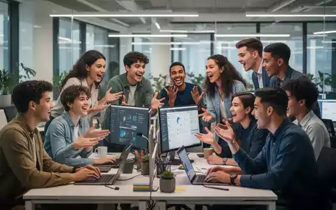 Junge Berufstätige der Generation Z arbeiten und interagieren lebhaft in einem modernen, hellen Büro. Fokus auf Zusammenarbeit. - Foto: über boerse-global.de