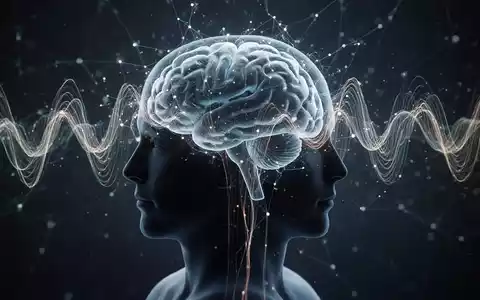 Eine stilisierte Darstellung von Gehirnaktivität mit Lichtwellen und neuronalen Mustern, die aus einer menschlichen Kopfsilhouette austreten. - Foto: über boerse-global.de