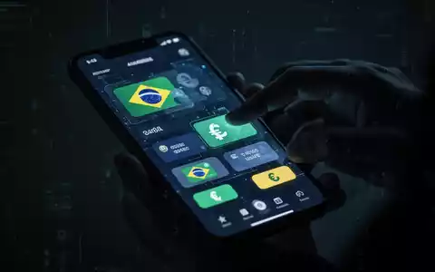 Eine dunkle Hand manipuliert digitale Zahlungsschnittstellen auf einem Smartphone-Bildschirm mit brasilianischen Währungssymbolen. - Foto: über boerse-global.de
