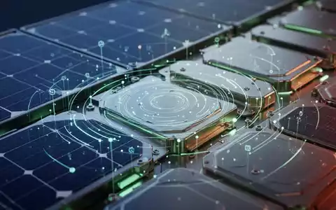 Abstrakte Darstellung von Energiekomponenten und Datenfluss, symbolisierend die Integration von SOL Components und Create Energy. - Foto: über boerse-global.de