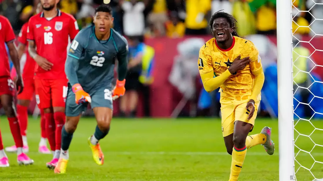 Caleb Yirenkyi ließ Ghana jubeln. - Bild: Frank Gunn/The Canadian Press/AP/dpa