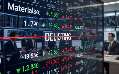 Eine rote Linie streicht durch einen Aktienticker auf einem digitalen Bildschirm in einem Handelsraum. - Foto: über boerse-global.de