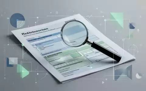 Eine Nahaufnahme eines stilisierten deutschen Steuerformulars mit einer Lupe, die über vereinfachte Abschnitte schwebt, symbolisiert Steuervereinfachung. - Foto: über boerse-global.de