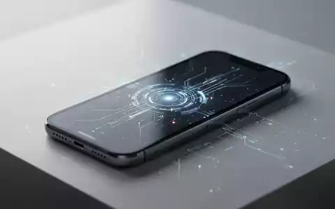 A modern iPhone displaying a digital interface with abstract lines, representing a software update. - Foto: über boerse-global.de