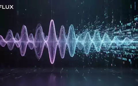 Eine stilisierte Schallwelle, die sich in einen digitalen Datenstrom verwandelt, symbolisiert die Integration von Sprach-API und Akquisition. - Foto: über boerse-global.de