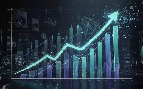 Eine stilisierte Grafik mit aufsteigendem Trend, die Umsatzwachstum und finanzielle Entwicklung darstellt. - Foto: über boerse-global.de
