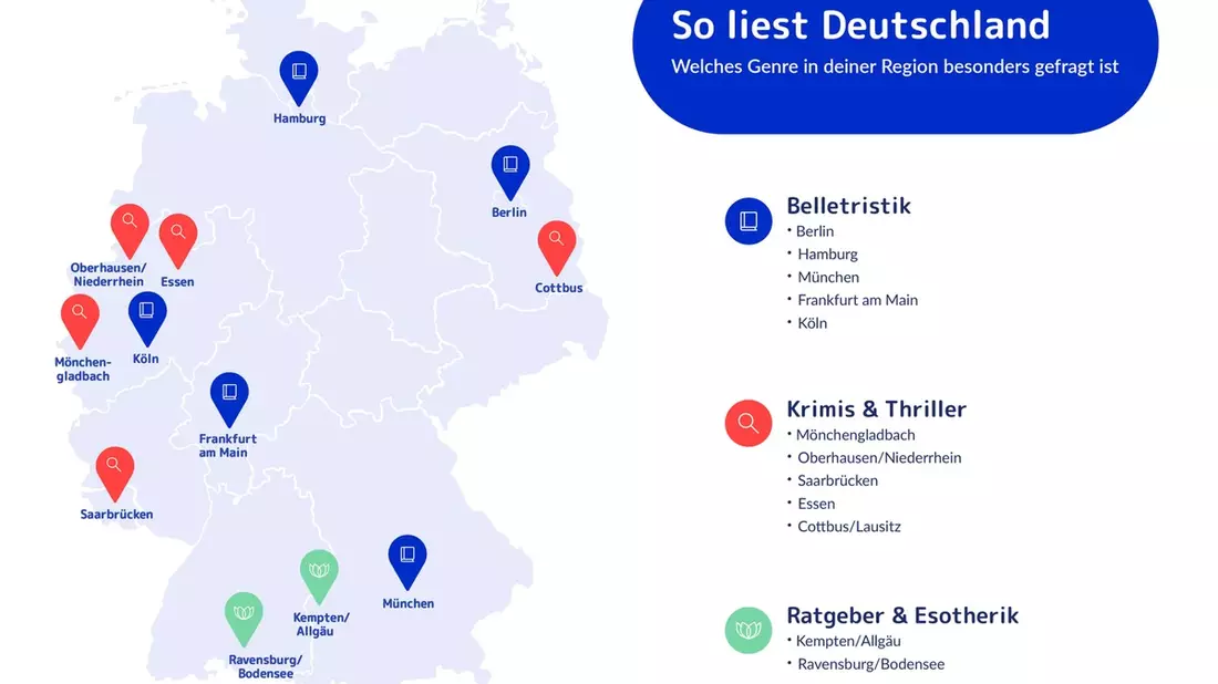 Wenn der Sommer kommt, greifen Deutsche zum Krimi / Auswertung von medimops zeigt: Krimis und Thriller legen zum Sommer verlässlich zu, besonders im Ruhrgebiet und Saarland - Bild: presseportal.de