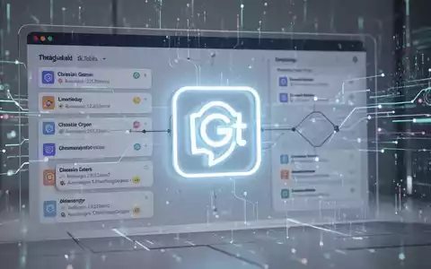 A glowing, stylized ChatGPT icon within a digital interface displaying scheduled tasks and automation workflows, set against a sophisticated tech background. - Foto: über boerse-global.de