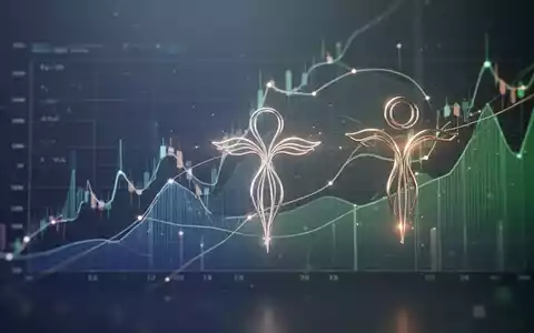 Abstrakte Darstellung von Frauen-Gesundheitstechnologie und Finanzwachstum mit stilisierten Linien und leuchtenden Elementen. - Foto: über boerse-global.de