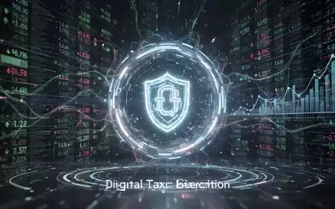 Ein stilisiertes, leuchtendes digitales Portal-Symbol, umgeben von Finanzdatenströmen und Energielinien, das Hyperabschreibung und digitale Steuervorteile symbolisiert. - Foto: über boerse-global.de