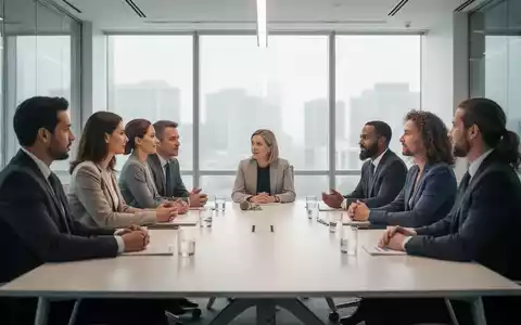 Eine vielfältige Gruppe von Menschen diskutiert in einem modernen Konferenzraum, symbolisierend gesellschaftliche Resilienz und Dialog. - Foto: über boerse-global.de