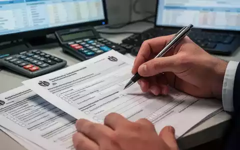 Hände füllen detaillierte Formulare aus, mit einem Stift und einem Taschenrechner im Hintergrund, was administrative Prozesse darstellt. - Foto: über boerse-global.de