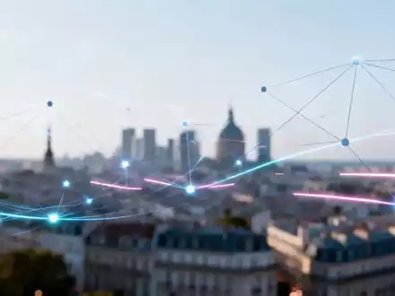 Abstrakte Darstellung von Datenflüssen und Verbindungen mit digitalem Hintergrund, der Innovation und Technologie symbolisiert. - Foto: über boerse-global.de