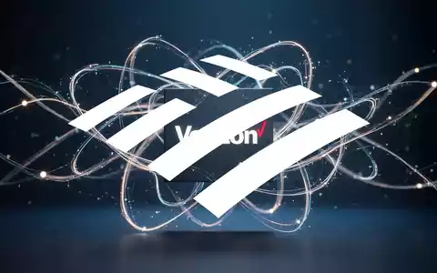 Eine abstrakte Darstellung der Schuldenrestrukturierung, mit leuchtenden Linien, die sich um einen festen Block, der die Verizon-Aktie symbolisiert, neu anordnen. - Foto: über boerse-global.de