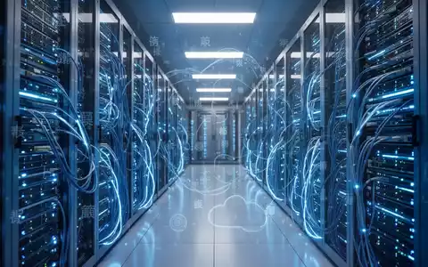 Futuristic data center with glowing blue server racks, network cables, and subtle digital patterns, symbolizing AI and cloud computing in China. - Foto: über boerse-global.de