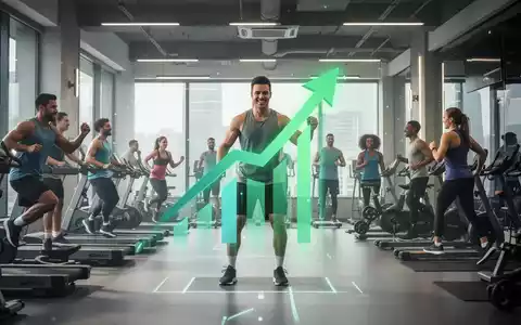 Ein modernes, sauberes Fitnessstudio mit verschiedenen trainierenden Menschen, das Wachstum und Erfolg symbolisiert. - Foto: über boerse-global.de