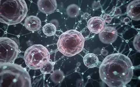 A glowing neural network superimposed on microscopic biological cells, symbolizing AI's role in life sciences and drug discovery. - Foto: über boerse-global.de
