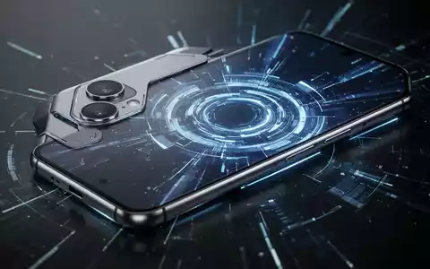 A slim, modern smartphone with a dual-lens camera and a bright, abstract digital display, highlighting its sleek design. - Foto: über boerse-global.de