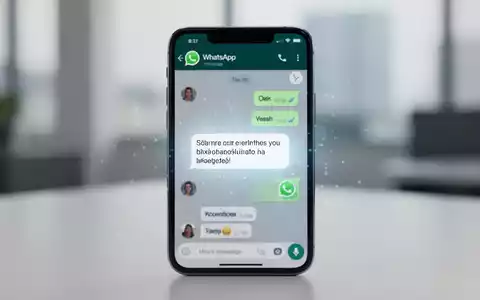 A smartphone showing a WhatsApp chat where a text message is disappearing, illustrating the 'view once' feature for enhanced privacy. - Foto: über boerse-global.de