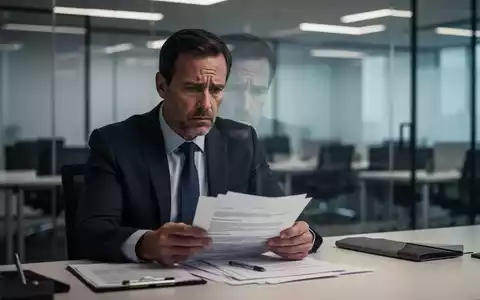 Ein nachdenklicher Mann mittleren Alters sitzt an einem Schreibtisch und betrachtet Dokumente, was Entlassungen symbolisiert. - Foto: über boerse-global.de